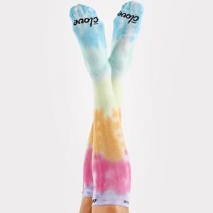 NWT Clove Compression Socks Small (W5-8.5) Rainbow Tie Dye Nurse‎ Medical Travel